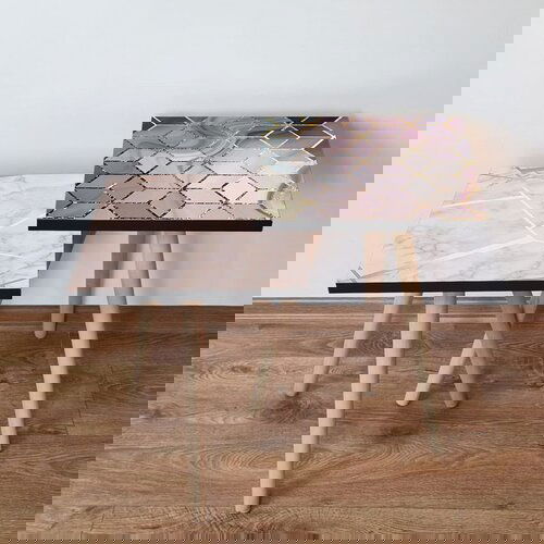 Hanah home 2Shp518 - cream creamgoldpinkwhite nesting table (2 pieces) Cene