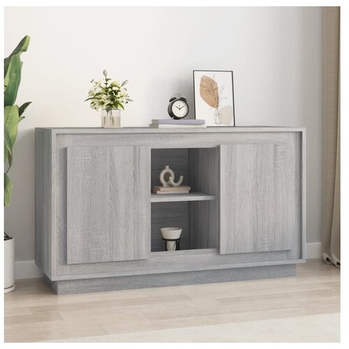  Komoda siva sonoma 102x35x60 cm inženirski les Cene