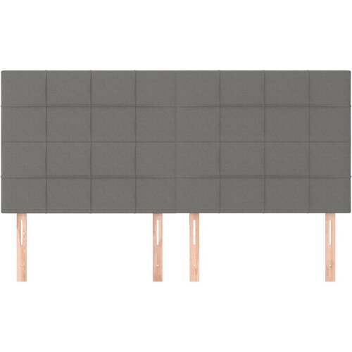  Uzglavlje tamno sivo 160x5x118/128 cm tkanina Slike