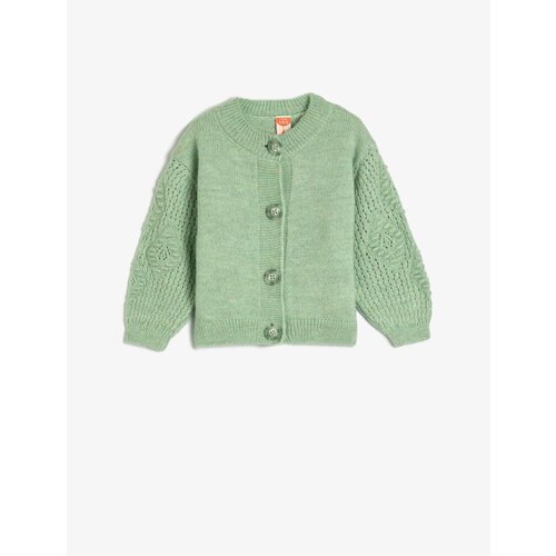 Koton Cardigan Knit Oversize Long Sleeves Round Neck With Buttons Slike