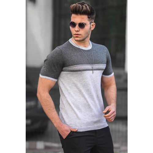 Madmext Men&amp;#039;s Anthracite Knitwear T-Shirt 5094 Slike