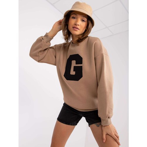 Ex moda Sweatshirt-EM-BL-617/G.11-dark beige Slike