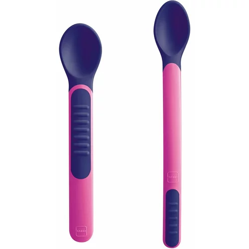 Mam Heat Sensitive Spoons & Cover 6m+ Blue posodica 1 kos za otroke