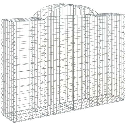  Obokane gabion košare 4 kosi 200x50x140/160 cm pocinkano železo Cene