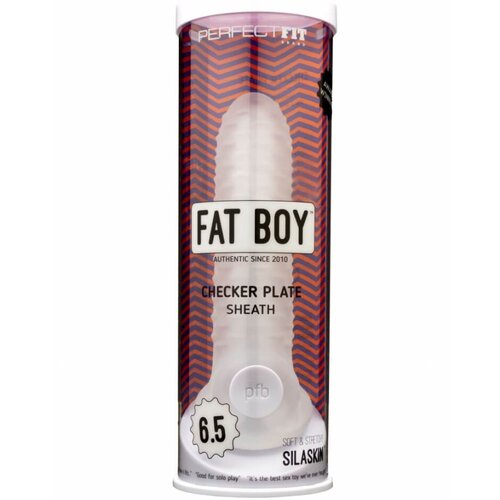 PerfectFIT Fat Boy Checker Box - ovitek za penis (17 cm) - mlečno bela Cene