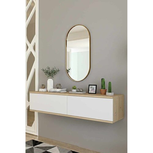 Hanah home komoda Didema, 120 cm, hrast Sapphire / bela Cene