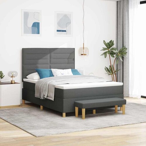  s opruga kutije Tamno siva 200 x 140 cm tkanina Cijene