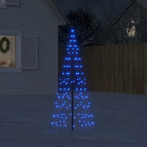  Svjetlo za božićno drvce na stijegu 200 LED plave 180 cm