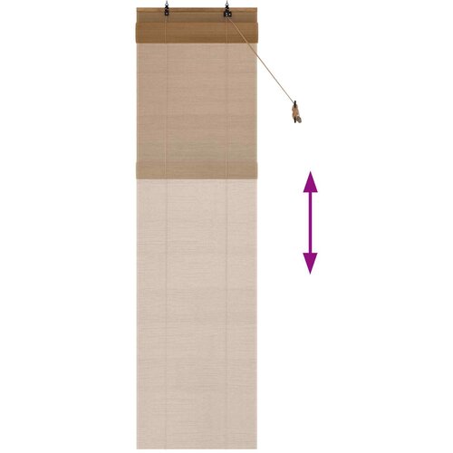 Rolo zavjesa Smeđa 40 x 220 cm Bambus Slike