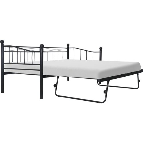 VidaXL Okvir za krevet crni čelični 180 x 200 / 90 x 200 cm Slike