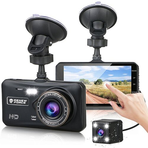  Armaturna 12Mpx DVR avto kamera snemalna touch LCD 4" prises + zadnja IR kamera Cene