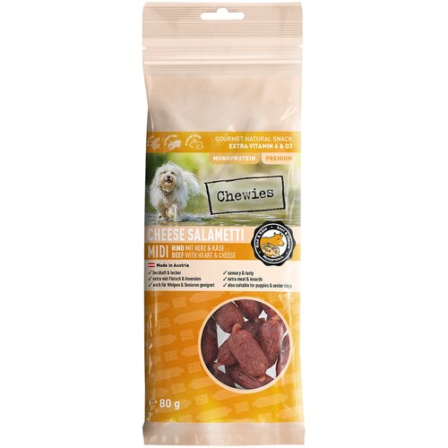 Chewies Salametti Midi - Govedina s srcem in sirom 80 g Cene