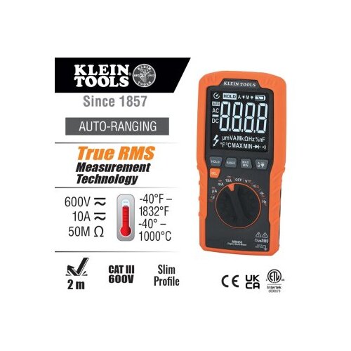Klein TOOLS Tanki Digitalni Multimetar TRMS Auto-Ranging, 600V, Temp Cene