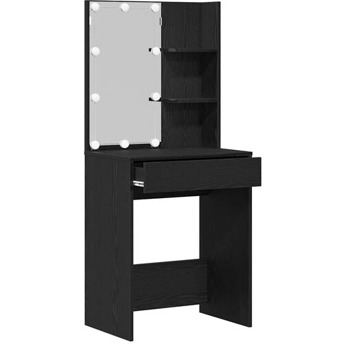  Toaletni stol Crni hrast 60 x 40 x 140 cm Konstruirano drvo Slike