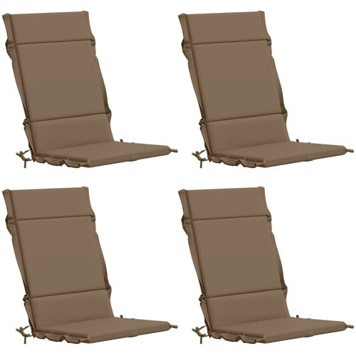  Jastuk za stolac s visokim naslonom GEMERT 4 kom. - Taupe (melange) 120 x 50 x 3 cm 4 Slike