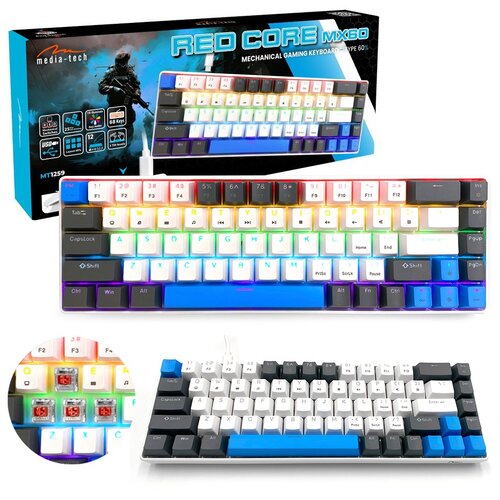 Media Tech Mechanical keyboard 60% RED CORE MX60 MT1259 Cijene