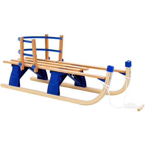 VidaXL Sklopive sanjke s naslonom drvene 119 cm Slike