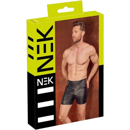 NEK - moške kratke hlače s kovinsko zaponko (črne) - M Cene
