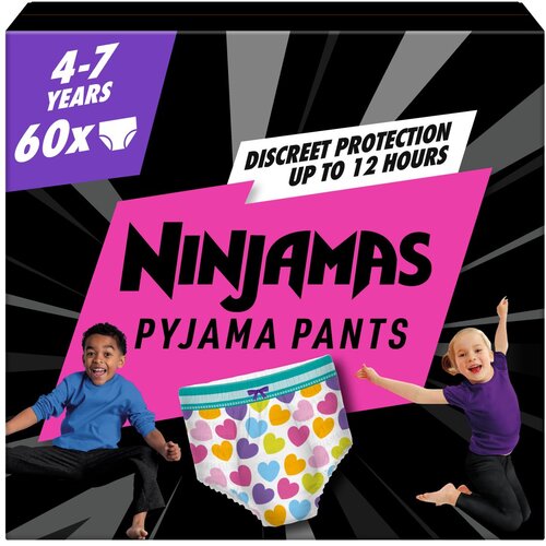 Ninjamas Pampers noćne gaćice za djevojčice i dječake, mjesečno pakiranje Cene