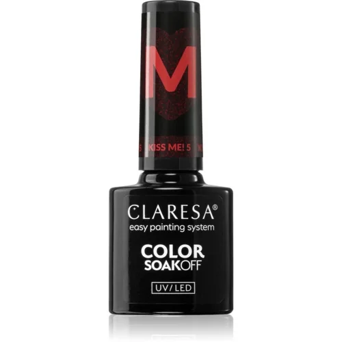 Claresa SoakOff UV/LED Color Kiss Me gel lak za nohte odtenek KISS ME 5 5 g