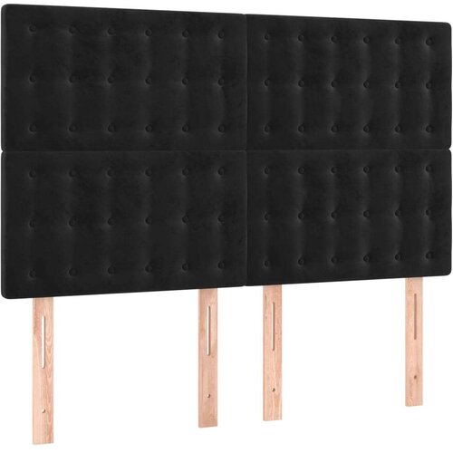  Uzglavlje crno 144x5x118/128 cm bar&amp;scaron;unasto Slike