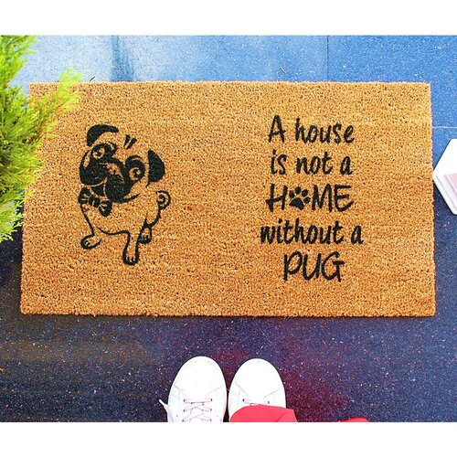 Aberto Design otirač Pug, 70x40 cm, Braon Slike