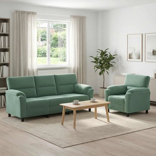  Set sofe 2 pcs Morska zelena Bar&scaron;un - zelena boja mora 1 sjedalo + trosjed Cijene