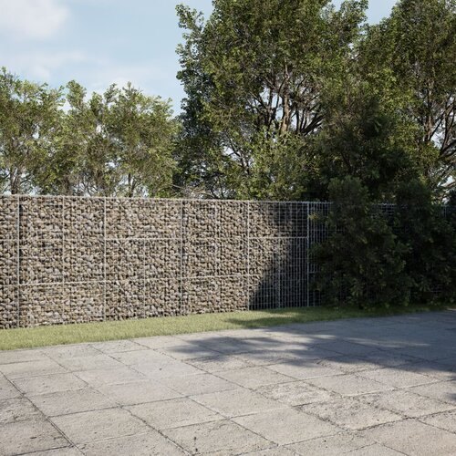 VidaXL Gabionska ko&amp;scaron;ara s pokrovom 1100x100x150 cm pocinkano železo Slike