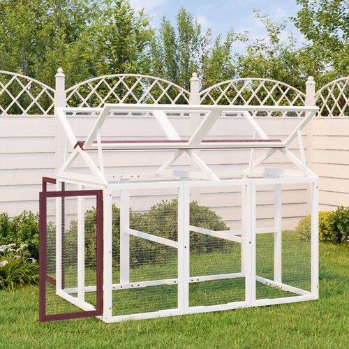 VidaXL Boks za životinje boja kave 141 x 94 x 104 cm masivna borovina Slike