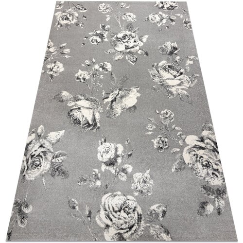 RugsX Preproge Preproga GNAB 60642653 Cvetje vrtnice siva / 120x170 cm Siva Cene
