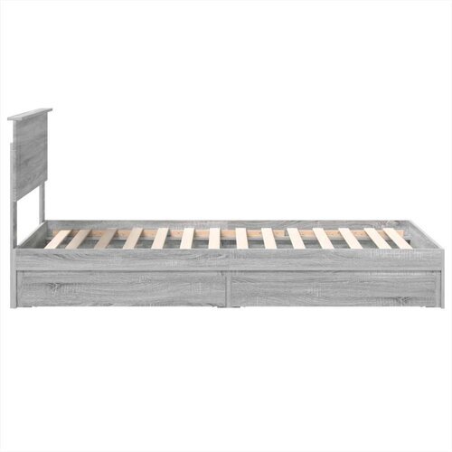  Krevet s od storage Siva Sonoma 75 x 190 cm Konstruirano drvo Slike