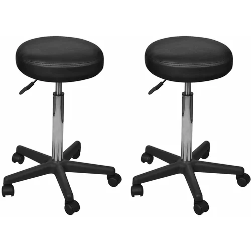 vidaXL pisarniški stolčki 2 kosa umetno usnje 35,5x98 cm črni