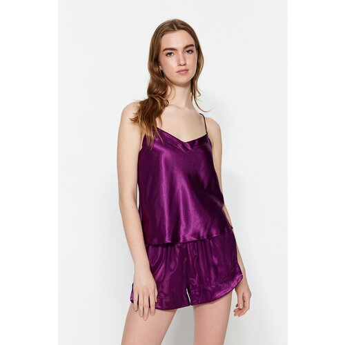 Trendyol Pajama Set - Purple - Plain Slike