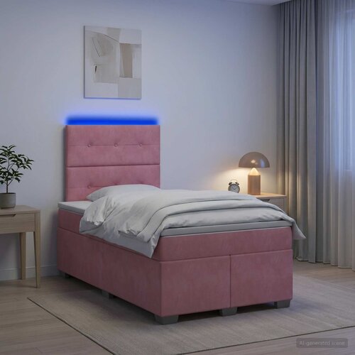  Boxspring krevet s madracem Ružičasta 120 x 190 cm Bar&amp;scaron;un Slike