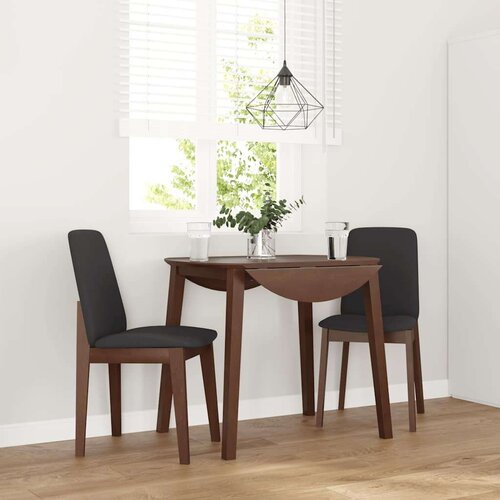 vidaXL Jedilni stoli z blazinami 2 kosa Brown Solid Wood Rubber Cene