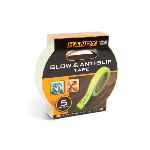 Handy Samolepljivi protizdrsni trak 5 m x 25 mm fluminiscentni Cene