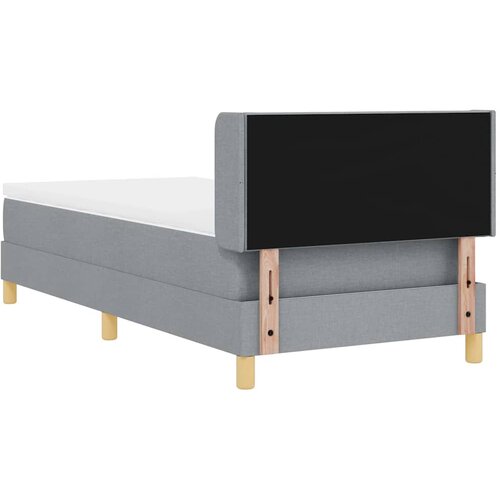  Krevet s opruga kutije Svijetlo siva 200 x 100 cm tkanina Slike