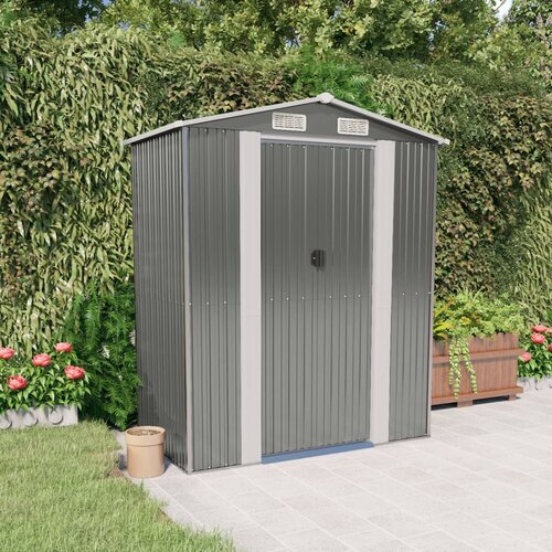 VidaXL Vrtna lopa svetlo siva 192x108x223 cm pocinkano jeklo Slike