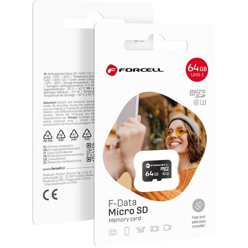 Forcell memorijska kartica (micro sd) f-data 64GB uhs-i U3 class 10 Slike