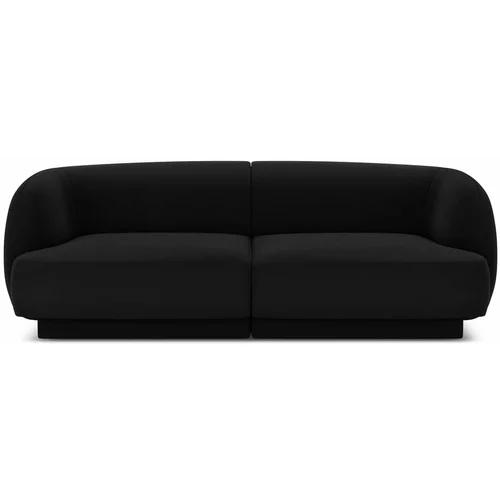 Micadoni Home Sofa crni baršun 184 cm Miley -