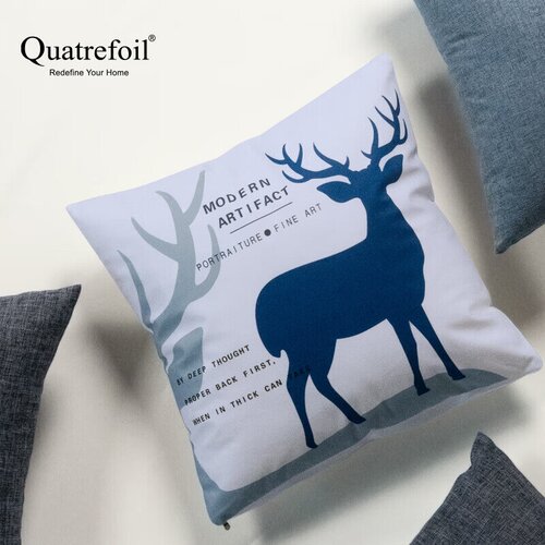  Quatrefoil Jastuk, Antibakterijski, 45x45 cm, Plavi Cene