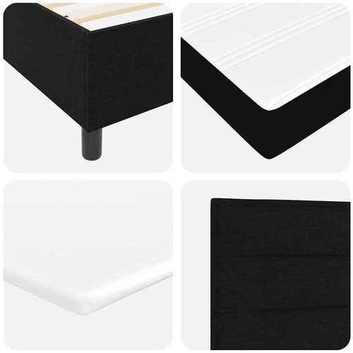 Box spring krevet s madracem Crna 90 x 200 cm tkanina Slike