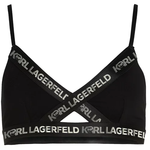 Karl Lagerfeld Grudnjak 'Ikonik' kameno siva / crna