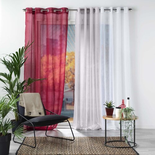 Douceur d int&amp;eacute;rieur Prosojna zavesa v barvi terakote 140x280 cm Telma &amp;ndash; Slike