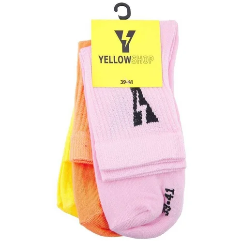 YELLOW PACK DE 3 THUNDER SOCKS Višebojna