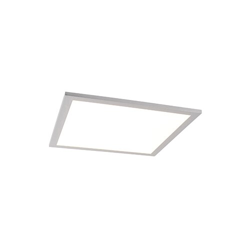 QAZQA Stropna svetilka jeklo 40 cm z LED in daljinskim upravljalnikom - Liv Slike