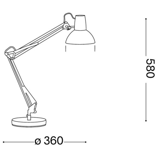 Ideal Lux - Stona lampa WALLY 1xE27/42W/230V crna/bakrena Slike