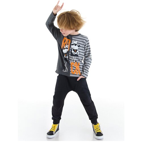 Mushi Rock Band Boys&amp;#039; T-Shirt and Pants Set Slike