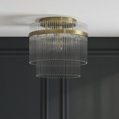 Endon 119492 - plafonski luster marietta 1xE27/10W/230V mesing/transparentno Slike