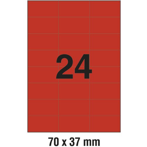  ETIKETE ILK 70X37MM PK100L ZWECKFORM 3448 CRVENE Cene
